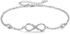 img 4 attached to 💕 Endlessly Elegant: MEDWISE Women's Infinity Anklet Bracelet in 925 Sterling Silver - Adjustable, Plus Size, and Symbolic of Endless Love - Perfect Gift for Her on Valentines Day or Mother's Day