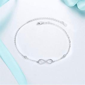 img 3 attached to 💕 Endlessly Elegant: MEDWISE Women's Infinity Anklet Bracelet in 925 Sterling Silver - Adjustable, Plus Size, and Symbolic of Endless Love - Perfect Gift for Her on Valentines Day or Mother's Day