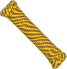 img 2 attached to SteadMax Multicolor 1/4 inch Poly Rope: Versatile Diamond Braided Clothesline Rope for Camping, Hiking, and Outdoor Use – Heavy Duty Polypropylene Utility Cord in Random Colors