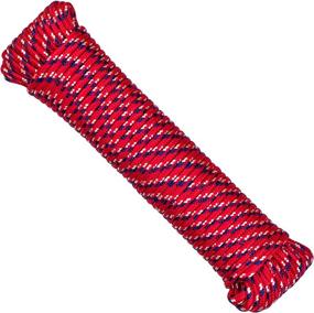 img 4 attached to SteadMax Multicolor 1/4 inch Poly Rope: Versatile Diamond Braided Clothesline Rope for Camping, Hiking, and Outdoor Use – Heavy Duty Polypropylene Utility Cord in Random Colors