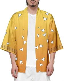 img 4 attached to YEOU Novelty Japanese AnimeCosplay Cardigan Boys' Clothing for Sweaters