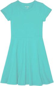 img 4 attached to 👗 Jadite Simple Skater Dress for Girls by KIDPIK - Fashionable Girls' Clothing
