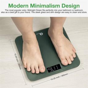 img 2 attached to 📏 Digital Body Weight Scale with Large LED Display, 400 lbs Capacity, Tape Measure, Batteries Included - Ideal for People, Green