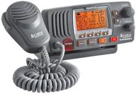 📻 cobra mr f77b 25 watt vhf marine radio with built-in gps receiver - fixed mount, submersible, lcd display, noise cancelling mic, noaa weather, signal strength meter, scan channels - black/grey logo