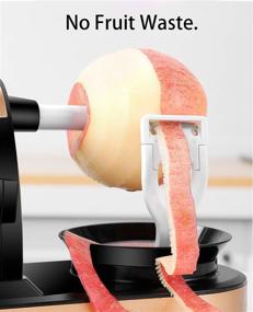 img 2 attached to 🍏 FEINARY Apple Peeler Slicer Corer Set with Bonus Orange Peeler - Stainless Steel Blade, Suction Base, Durable Multi-function, Spare Blade Included, Quick and Safe - Black