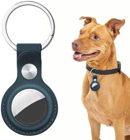 img 3 attached to 🔑 AICase Leather AirTag Case with Keychain Ring - Ultimate Protective Holder for Apple New Air Tag 2021 - Perfect for Pets, Keys, Luggage, and Backpacks