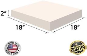 img 4 attached to 🪑 Premium 2" x 18" x 18" High Density Foam Cushion - Ideal Chair Cushion Square Foam for Dining Chairs, Wheelchair Seat Cushion Replacement