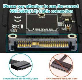 img 1 attached to 💾 Привод NVMe SSD U.2 ADWITS, M.2 Key-M (PCIe 4.0/3.0), скорость до 32 Гбит/с, конвертер 2.5 дюйма 7 мм to U.2 (SFF-8639), совместим с AHCI SSD, корпус из полного алюминия с ЧПУ, цвет черный.