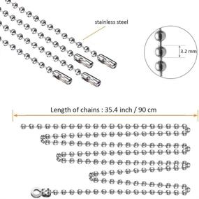 img 2 attached to 🌀 Wayilea Ceiling Fan Pull Extension Chain Set, Light Chain Extender Stainless Steel Silver 3.2mm Beaded Ball, Fan Cord Pull String Replacement (Set of Four 35.4 Inch Chains, Eight connectors, and Four Hooks)