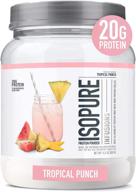 isopure infusions: tropical punch whey protein isolate powder, shake vigorously & infuses in a minute - 16 servings (packaging may vary) logo