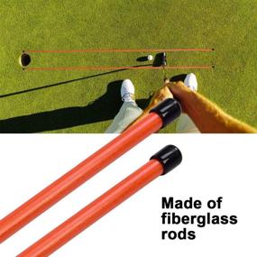 img 2 attached to 🏌️ Golf Alignment Training Sticks - Set of 2 Orange Golf Alignment Rods with Connectors | Unique 38" Size | Essential Multifunctional Golf Accessories - Best Value for Money