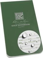 📝 rite in the rain all weather golf notebook: 3.5" x 6", green field flex - your ultimate club yardage book & hole notes (no. 4) логотип