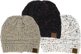 img 4 attached to H 6033 3 062554 Confetti Beanie 3 Pack Black Outdoor Recreation