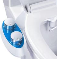 nebulastone non-electric bidet toilet seat attachment: ultra-slim, self-cleaning, dual nozzles, adjustable water pressure for posterior and feminine wash logo