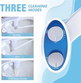 img 3 attached to Nebulastone Non-Electric Bidet Toilet Seat Attachment: Ultra-Slim, Self-Cleaning, Dual Nozzles, Adjustable Water Pressure for Posterior and Feminine Wash