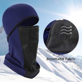 img 1 attached to RUPUMPACK Balaclava Ski Face Mask - Windproof & Sun 🏂 UV Protection - Cold Weather Thermal Hood, Breathable for Motorcycle Cycling