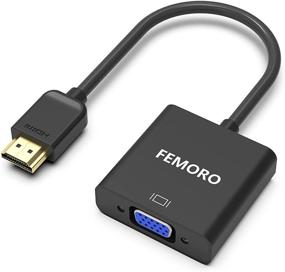 img 4 attached to Адаптер-переходник HDMI в VGA FEMORO 1080P - идеально подходит для ПК, ноутбука, DVD, проектора, ультрабука, Raspberry Pi, Chromebook - черный.