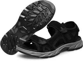 img 4 attached to Men's Hiking Beach Sandals for Outdoor Adventures - Quality Men's Footwear