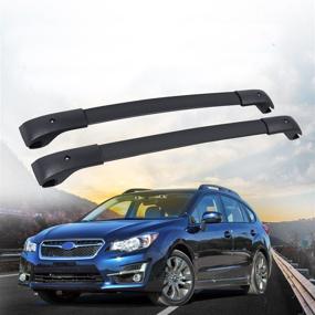 img 4 attached to 🚗 Черезбортные поперечины PARTOL для Subaru XV Crosstrek 2013-2017 и Impreza 2012-2016 - стеллаж для багажа на крыше для каноэ, каяка, сноуборда, велосипеда.