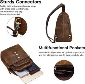 img 1 attached to 👜 BRASS TACKS Leathercraft Crossbody Bag