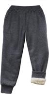 👖 удобные двуниточные брюки tanming elastic sherpa unisex (черные 4t) для детской одежды: уютно-шерстяная неотъемлемая часть гардероба логотип