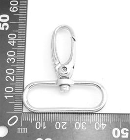 img 1 attached to 🔒 Wuuycoky Silvery 1.5" Inner Diameter Oval Ring Olive Buckle Lobster Clasps Swivel Snap Hooks Pack of 10 - Secure your essentials with this multipack!