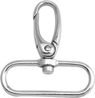 🔒 wuuycoky silvery 1.5" inner diameter oval ring olive buckle lobster clasps swivel snap hooks pack of 10 - secure your essentials with this multipack! logo