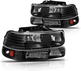 img 3 attached to Headlight Assembly Compatible Silverado Suburban Lights & Lighting Accessories