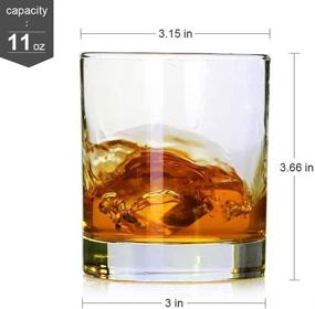 img 3 attached to 🥃 Premium 11 OZ Whiskey Glasses - Set of 6 for Scotch Lovers