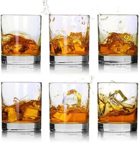 img 4 attached to 🥃 Premium 11 OZ Whiskey Glasses - Set of 6 for Scotch Lovers