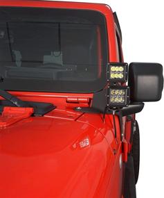 img 2 attached to Hooke Road Dual A-Pillar Light Mounting Brackets Compatible with Jeep JL Wrangler / Gladiator JT 2018-2021 - Pair (Excludes Gladiator Mojave)