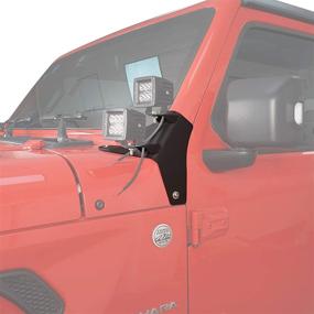 img 3 attached to Hooke Road Dual A-Pillar Light Mounting Brackets Compatible with Jeep JL Wrangler / Gladiator JT 2018-2021 - Pair (Excludes Gladiator Mojave)