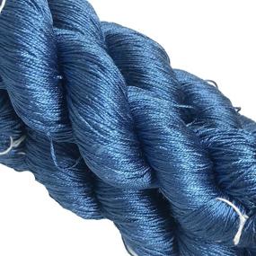 img 1 attached to Premium Knitsilk 3 ply Mulberry Silk Yarn: Vibrant Twilight Blue Color, 50 Grams, 260 Yards - Perfect for Knitting, Crochet, Weaving, and Tapestry