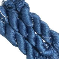 premium knitsilk 3 ply mulberry silk yarn: vibrant twilight blue color, 50 grams, 260 yards - perfect for knitting, crochet, weaving, and tapestry logo