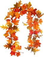 whaline artificial autumn maple leaves garland - festive fall hanging plant for home, garden, and more! logo