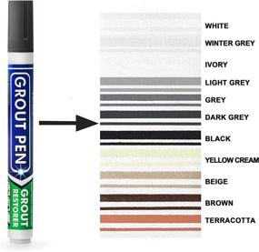 img 3 attached to 🔲 Waterproof Dark Grey Grout Pen: Tile Colorant and Sealer Marker - Dark Grey, Narrow 5mm Tip (7mL)