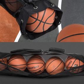 img 2 attached to 🏀 Fitdom XL Basketball Equipment Bag - Heavy Duty, Adjustable Shoulder Strap Design for Coach with 2 Front Pockets, Ideal for Coaching & Sport Accessories. This Carrier Can Store Up to 5 Basketballs