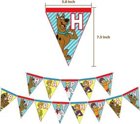 img 2 attached to 🎉 Scooby Doo Nelton Party Supplies - Banner, Cake Topper, 24 Cupcake Toppers, 20 Balloons, 15 Invitation Cards