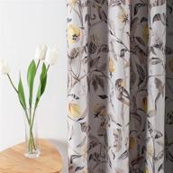 vogol lemon yellow fruit and birds printed curtains - enhance bedroom ambiance with room darkening and soundproof effect - 2 panel set, 52''w x 63''l logo