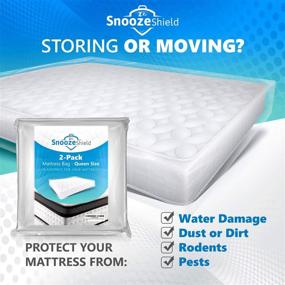 img 3 attached to Efficient 2 Pack Plastic Storage Bags for Mattresses: Waterproof, Tear-Proof, and Convenient with Thick n Grip Technology to Safeguard Furniture and Household Items