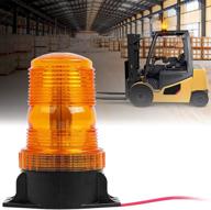 🚨 30w amber/yellow led forklift lights | emergency beacon strobe lights for trucks, tractors, golf carts, utvs, cars, and buses (10-110v) | safety warning flashing lights logo