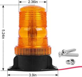 img 1 attached to 🚨 30W янтарными/желтыми LED-фарами для погрузчиков | Чрезвычайные маячные мигающие огни для грузовиков, тракторов, гольф-карт, БЖД, автомобилей и автобусов (10-110B) | Огни безопасности с предупредительным миганием