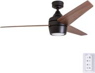🔘 honeywell ceiling fans 50603 eamon modern ceiling fan: remote control, 52” bronze logo