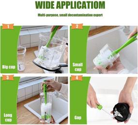 img 1 attached to 🧼 YOKAYI Green 2-in-1 Bottle Cleaner Brush: Efficient Cleaning for Bottles and Nipples