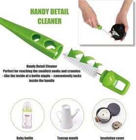 img 3 attached to 🧼 YOKAYI Green 2-in-1 Bottle Cleaner Brush: Efficient Cleaning for Bottles and Nipples