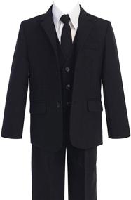 img 2 attached to 🤵 Stylish and Sophisticated: IGirldress 5 Piece Formal Matching Black Boys' Suits & Sport Coats Collection