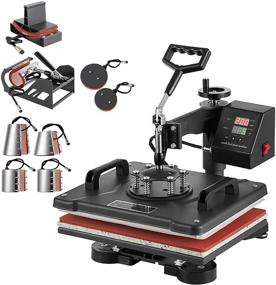 img 4 attached to 🔥 SHZOND Heat Press 12”x 15” Combo: Multifunctional 8-in-1 Heat Transfer Machine for T-Shirts, Hats, Mugs, Plates & Caps