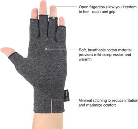 img 3 attached to 🧤 Small Black Compression Arthritis Gloves: Relieve Pain for Both Men and Women - 2 Pairs