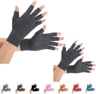 🧤 small black compression arthritis gloves: relieve pain for both men and women - 2 pairs logo