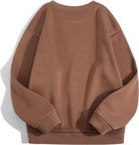 img 3 attached to Verdusa Womens Shoulder Pullover Sweatshirt Outdoor Recreation for Hiking & Outdoor Recreation Clothing